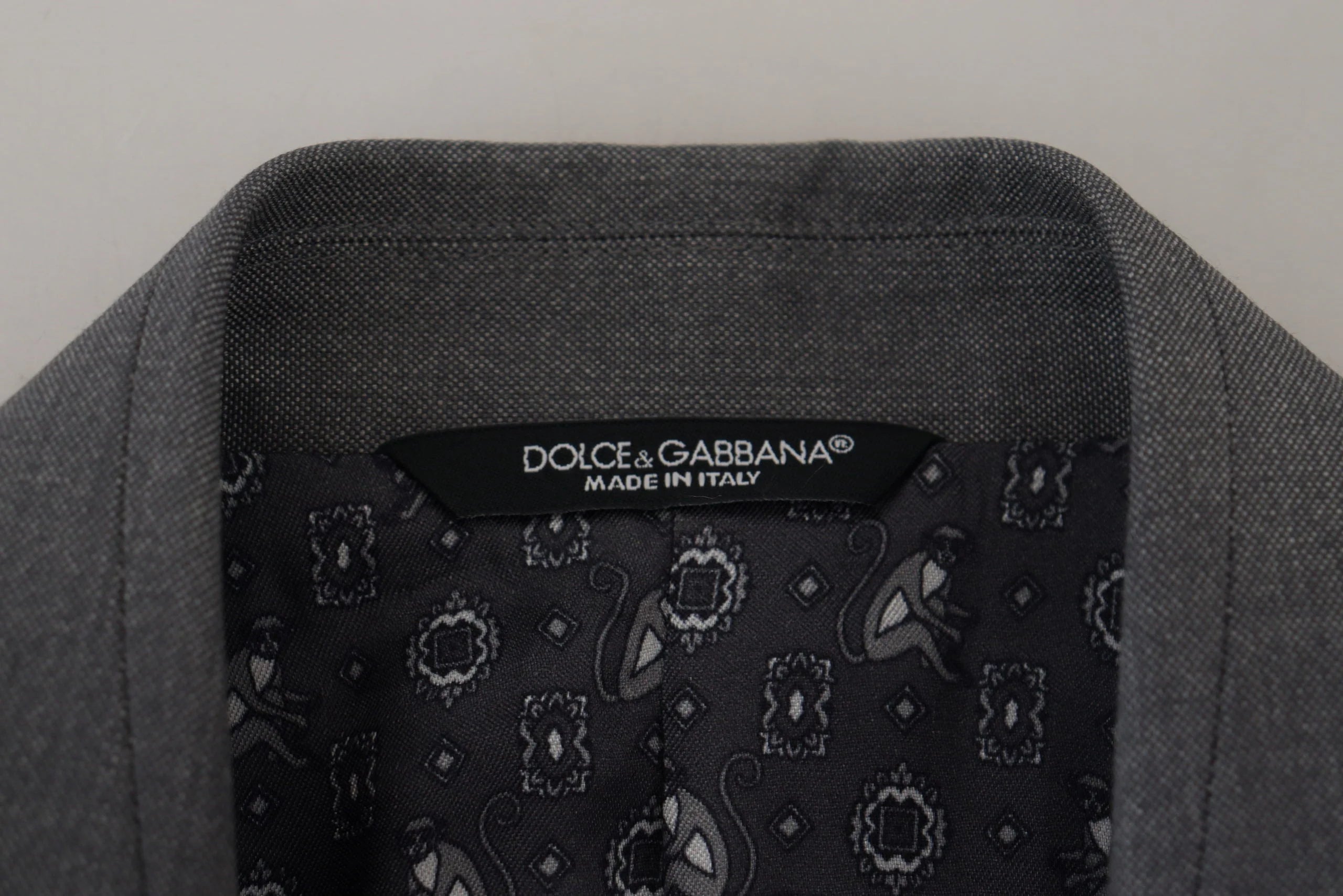 Dolce & Gabbana Gray Wool Silk Slim Fit Jacket Blazer - IT46 | S - Sport Jackets