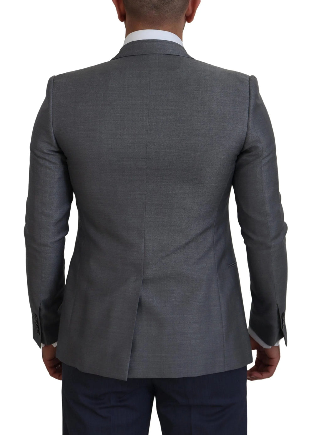 Dolce & Gabbana Gray Wool Silk Slim Fit Jacket Blazer - IT46 | S - Sport Jackets