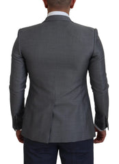 Dolce & Gabbana Gray Wool Silk Slim Fit Jacket Blazer - IT46 | S - Sport Jackets