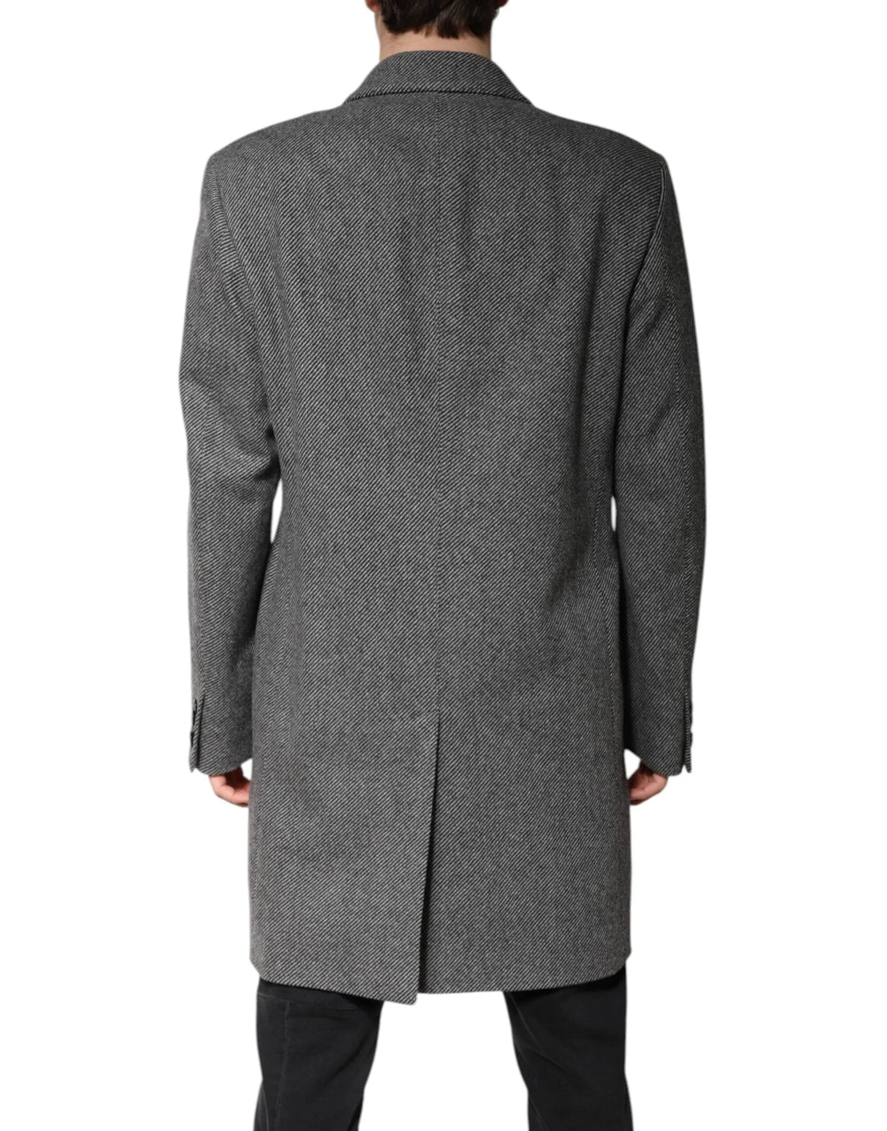 Dolce & Gabbana Gray Wool Single Breasted Trench Coat Jacket - IT52 | XL - Trench Coats