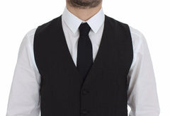 Dolce & Gabbana Gray Wool Stretch Dress Vest Blazer - Vests