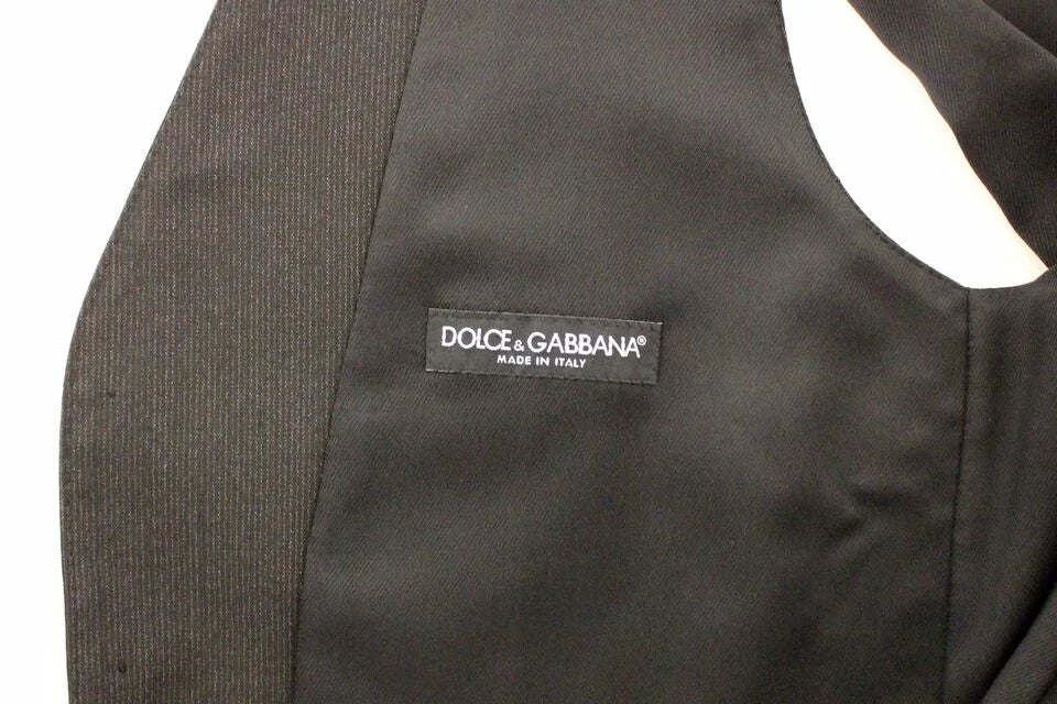 Dolce & Gabbana Gray Wool Stretch Dress Vest Blazer - Vests