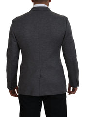 Dolce & Gabbana Gray Wool Stretch Slim Fit Jacket Blazer - IT44 | XS - Sport Jackets