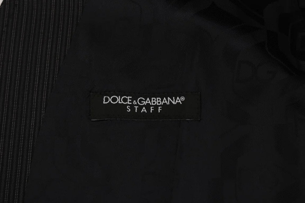 Dolce & Gabbana Gray Wool Stretch Vest - IT52 | XL - Vests