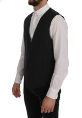 Dolce & Gabbana Gray Wool Stretch Vest - IT52 | XL - Vests