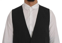 Dolce & Gabbana Gray Wool Stretch Vest - IT52 | XL - Vests