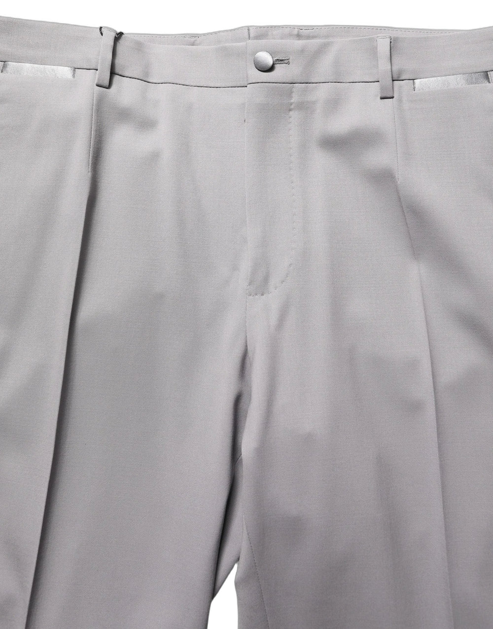 Dolce & Gabbana Gray Wool Tapered Men Dress Trouser Pants - IT54 | XL