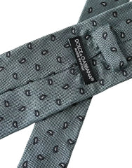 Dolce & Gabbana Green 100% Silk Patterned Adjustable Men Tie - Neckties