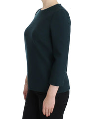 Dolce & Gabbana Green 3/4 sleeve wool blouse - IT40|S - Blouses