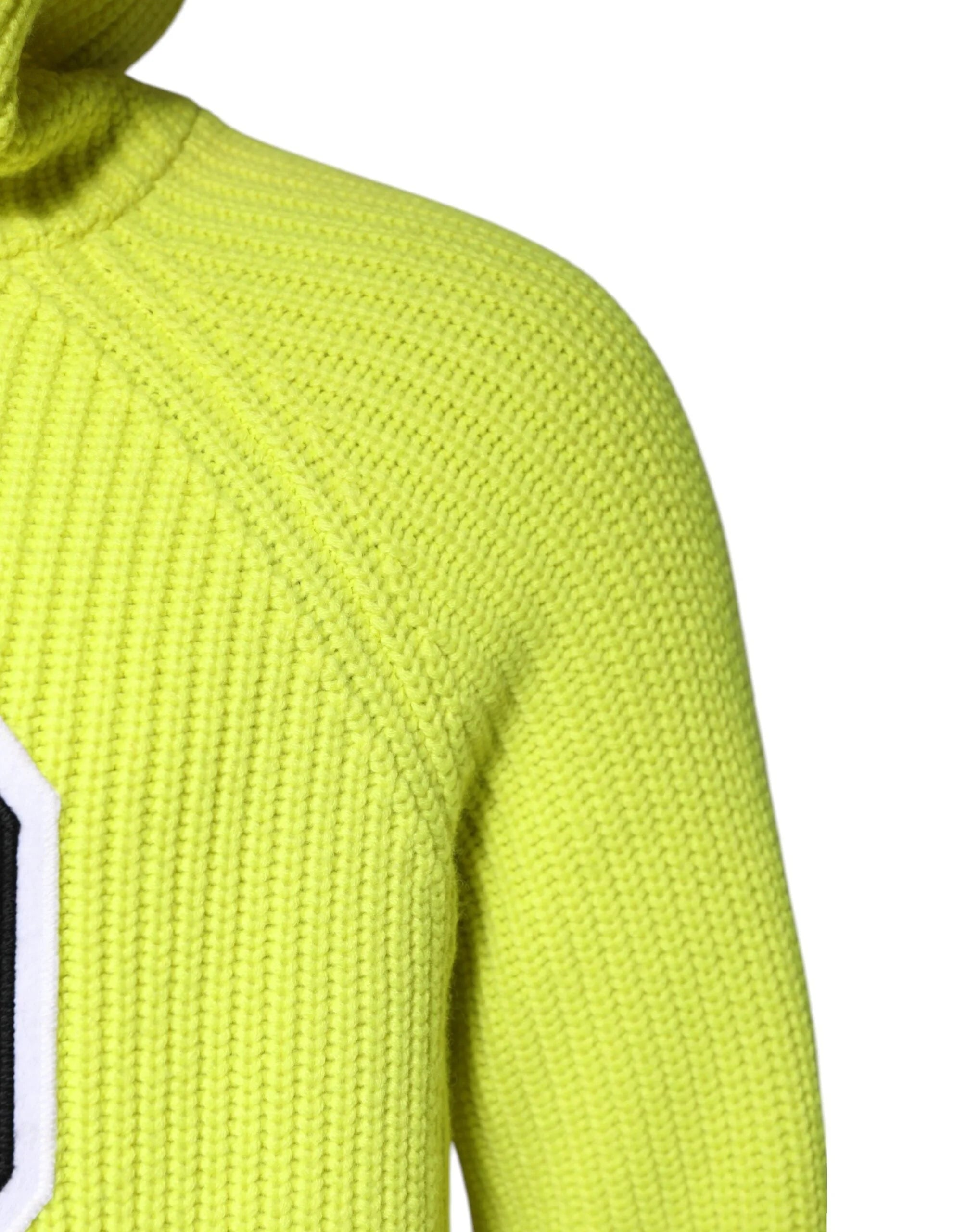 Dolce & Gabbana Green 69 Knit Hooded Men Pullover Sweater - IT48 | M - Hoodies