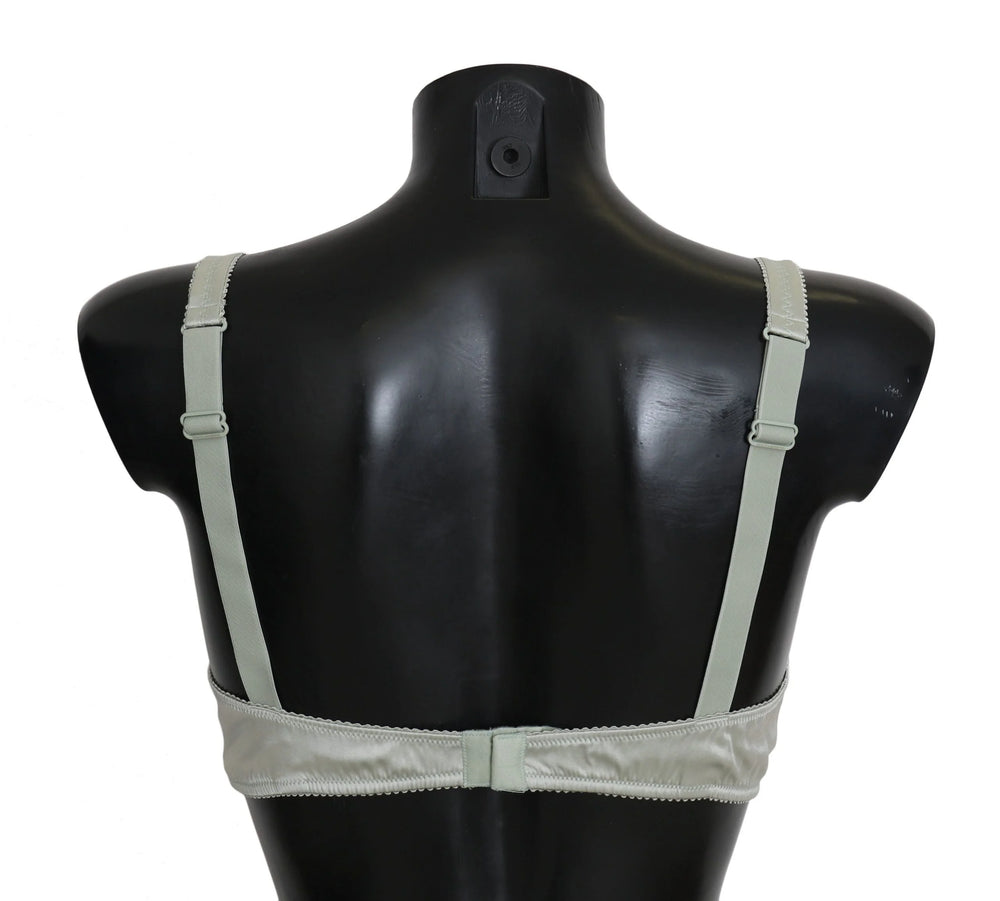 Dolce & Gabbana Green Balconcino Bra Floral Lace Underwear - IT2 | S - Bras