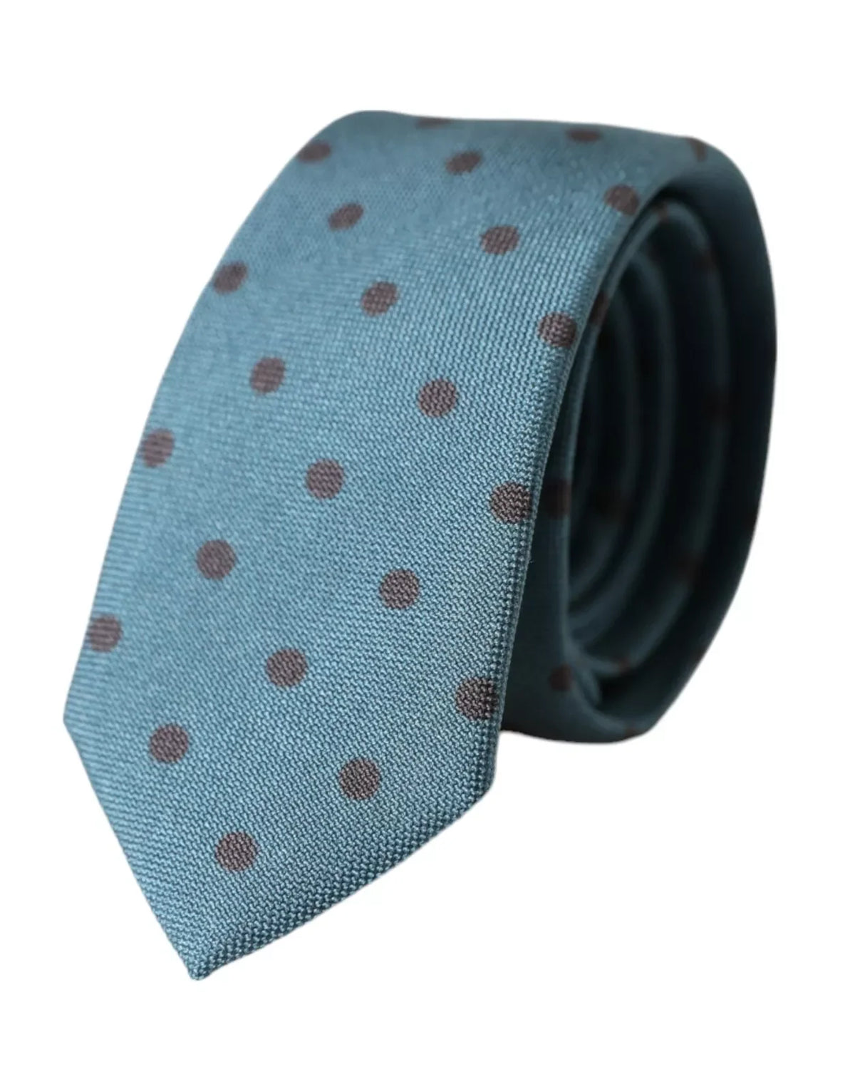 Dolce & Gabbana Green Black Polka Dot Silk Adjustable Men Tie - Neckties