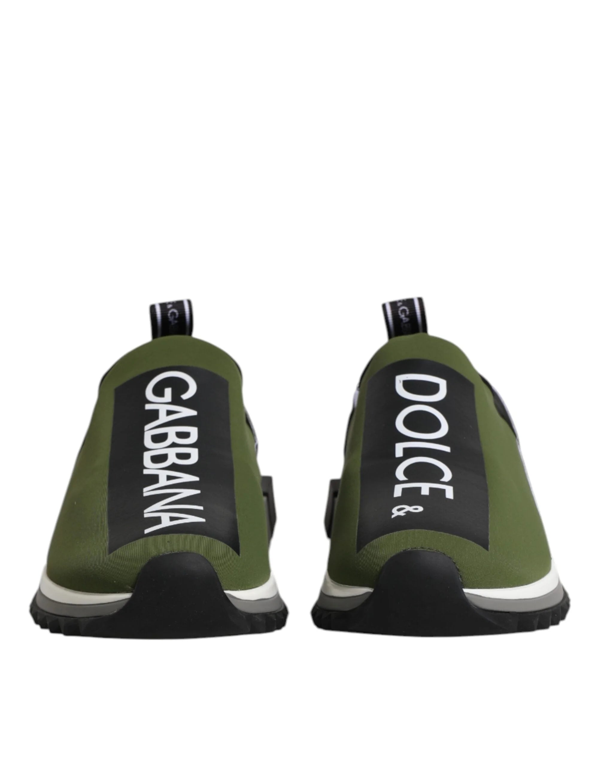 Dolce & Gabbana Green Black Slip On Sorrento Sneakers Shoes - Sneakers