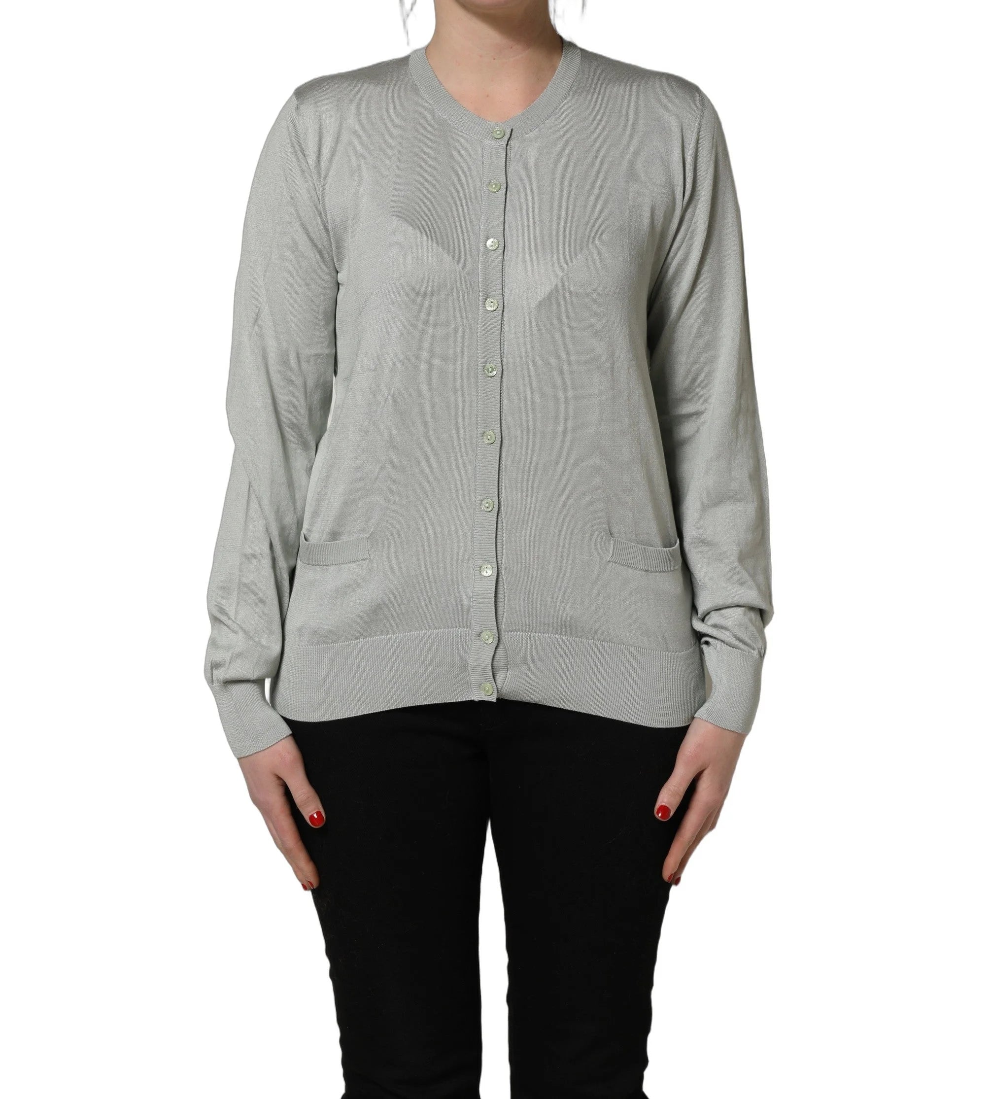 Dolce & Gabbana Green ButtonDown LongSleeve Cardigan Sweater - IT38 | XS