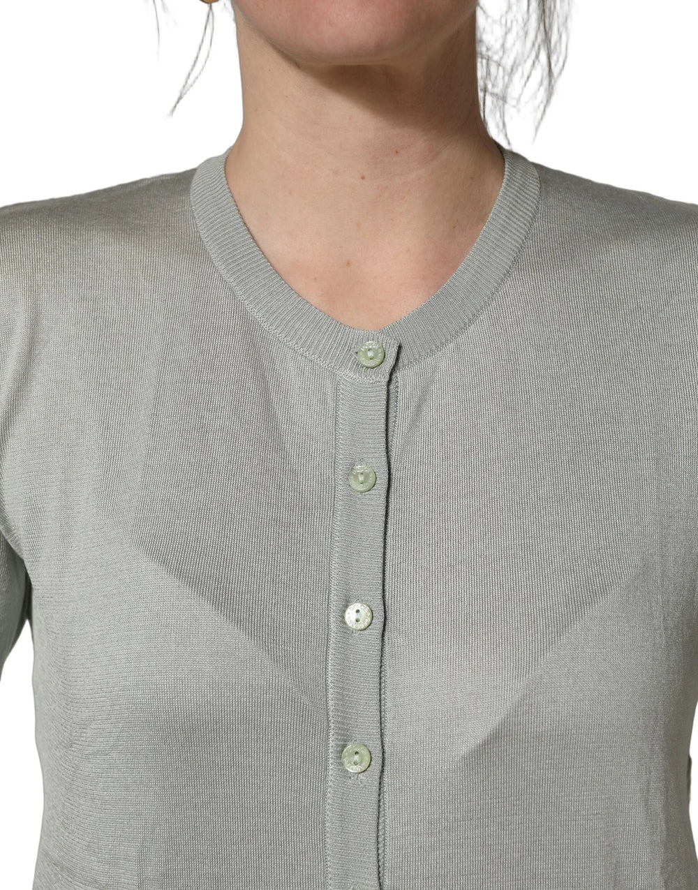 Dolce & Gabbana Green ButtonDown LongSleeve Cardigan Sweater - IT38 | XS