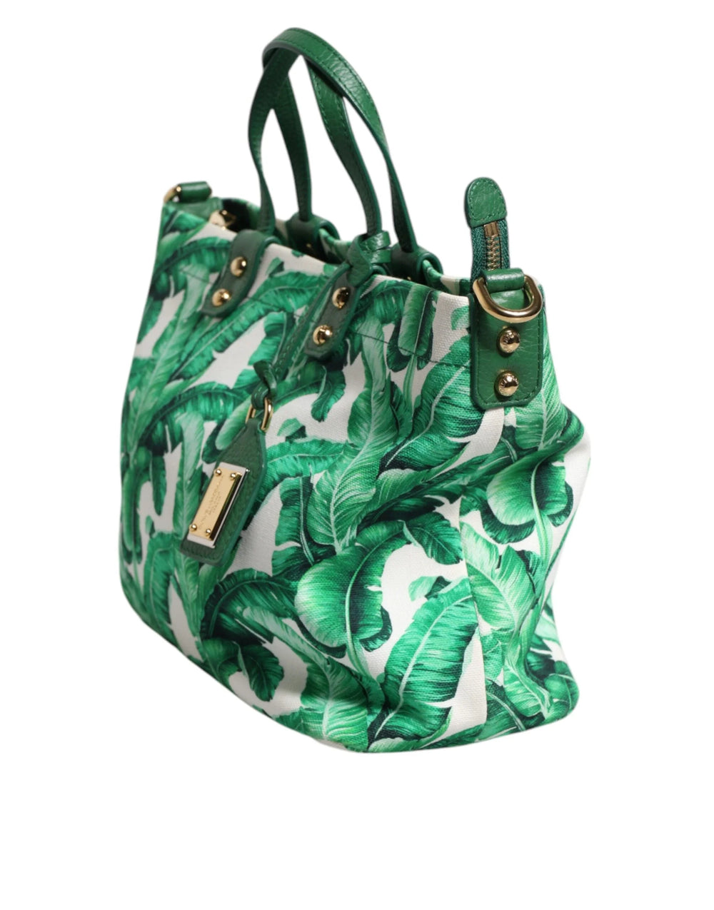 Dolce & Gabbana Green Canvas Botanical Garden Women Tote Bag - Shopper Bags