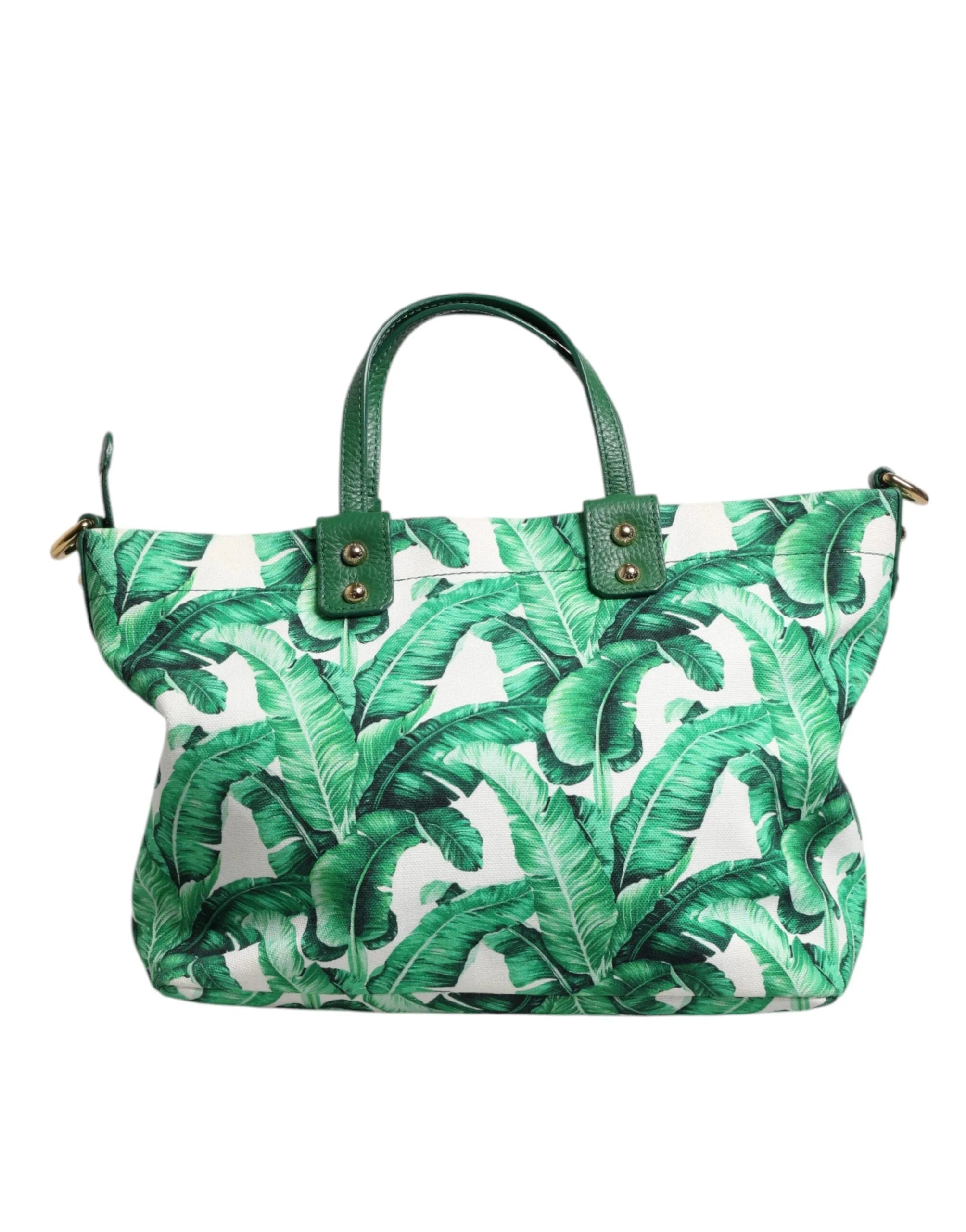 Dolce & Gabbana Green Canvas Botanical Garden Women Tote Bag - Shopper Bags
