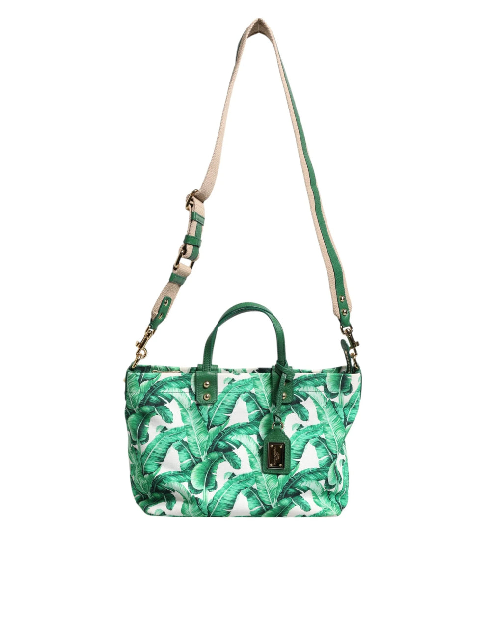 Dolce & Gabbana Green Canvas Botanical Garden Women Tote Bag - Shopper Bags
