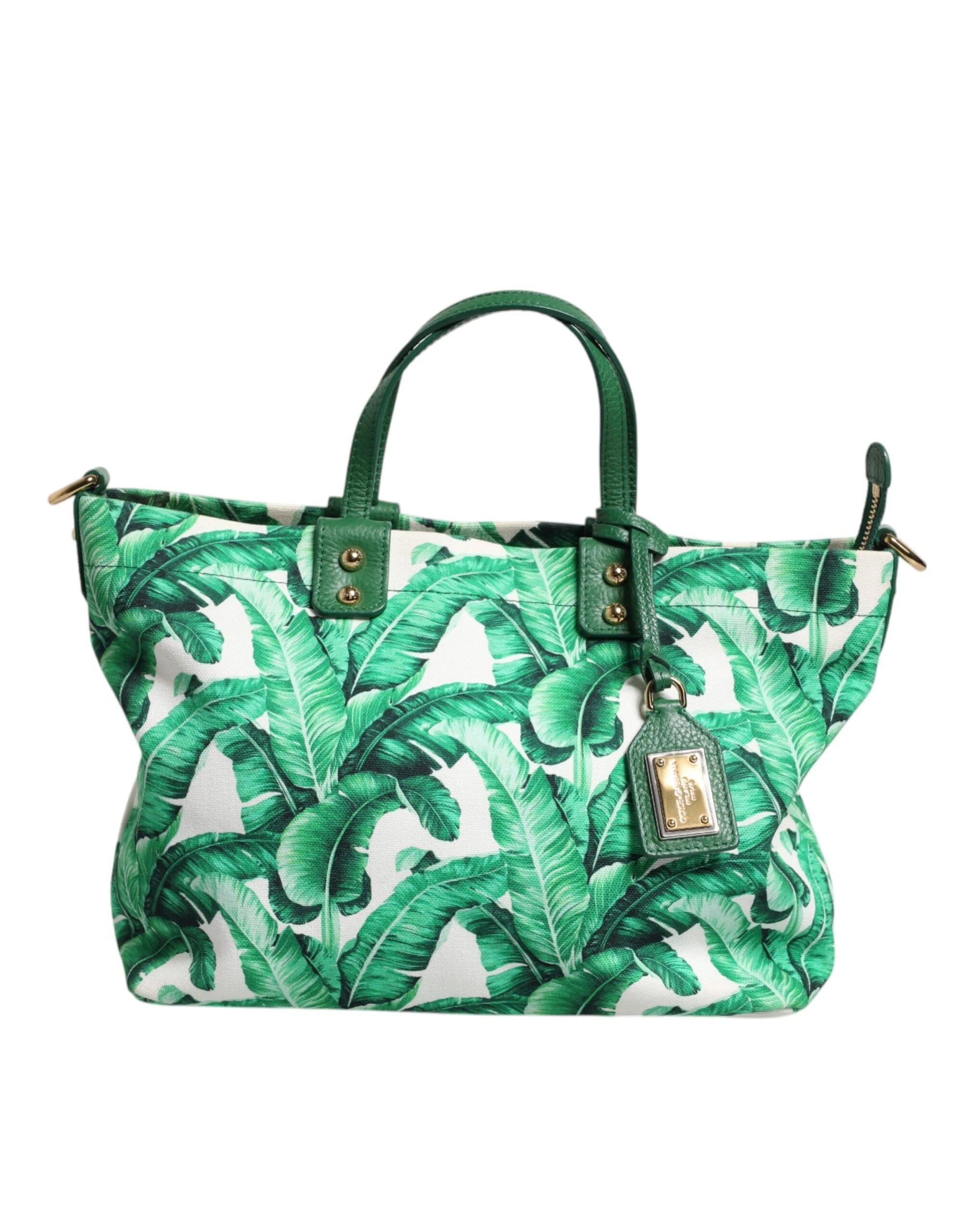 Dolce & Gabbana Green Canvas Botanical Garden Women Tote Bag - Shopper Bags