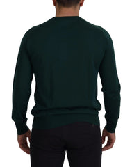 Dolce & Gabbana Green Cashmere Crewneck Pullover Sweater - Sweaters