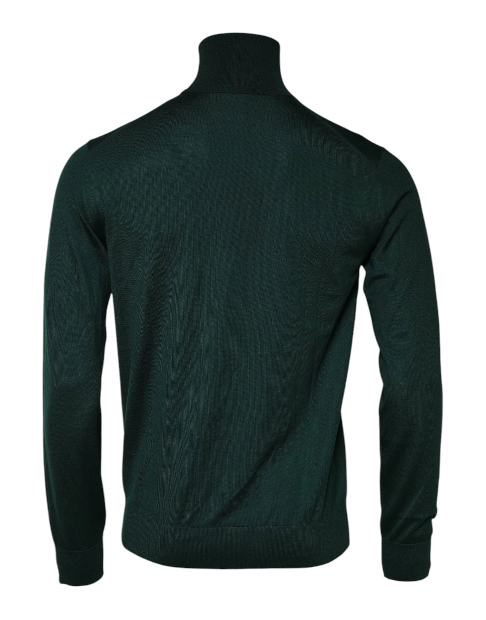 Dolce & Gabbana Green Cashmere Knitted Men Pullover Sweater - IT50 | L - Sweaters