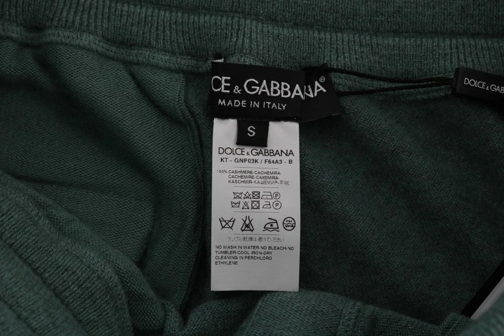 Dolce & Gabbana Green Cashmere Training Pants - S - Training Pants