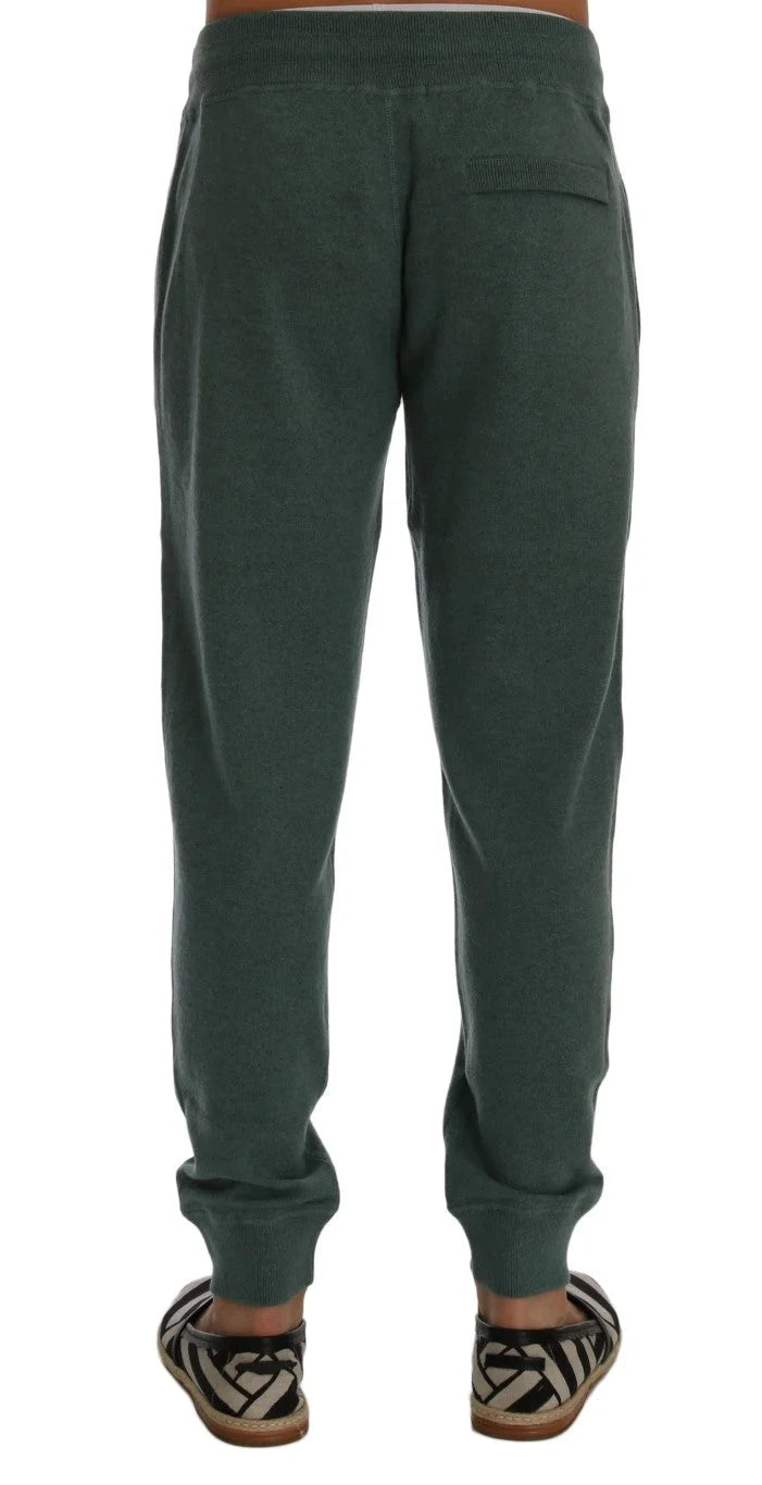 Dolce & Gabbana Green Cashmere Training Pants - S - Training Pants