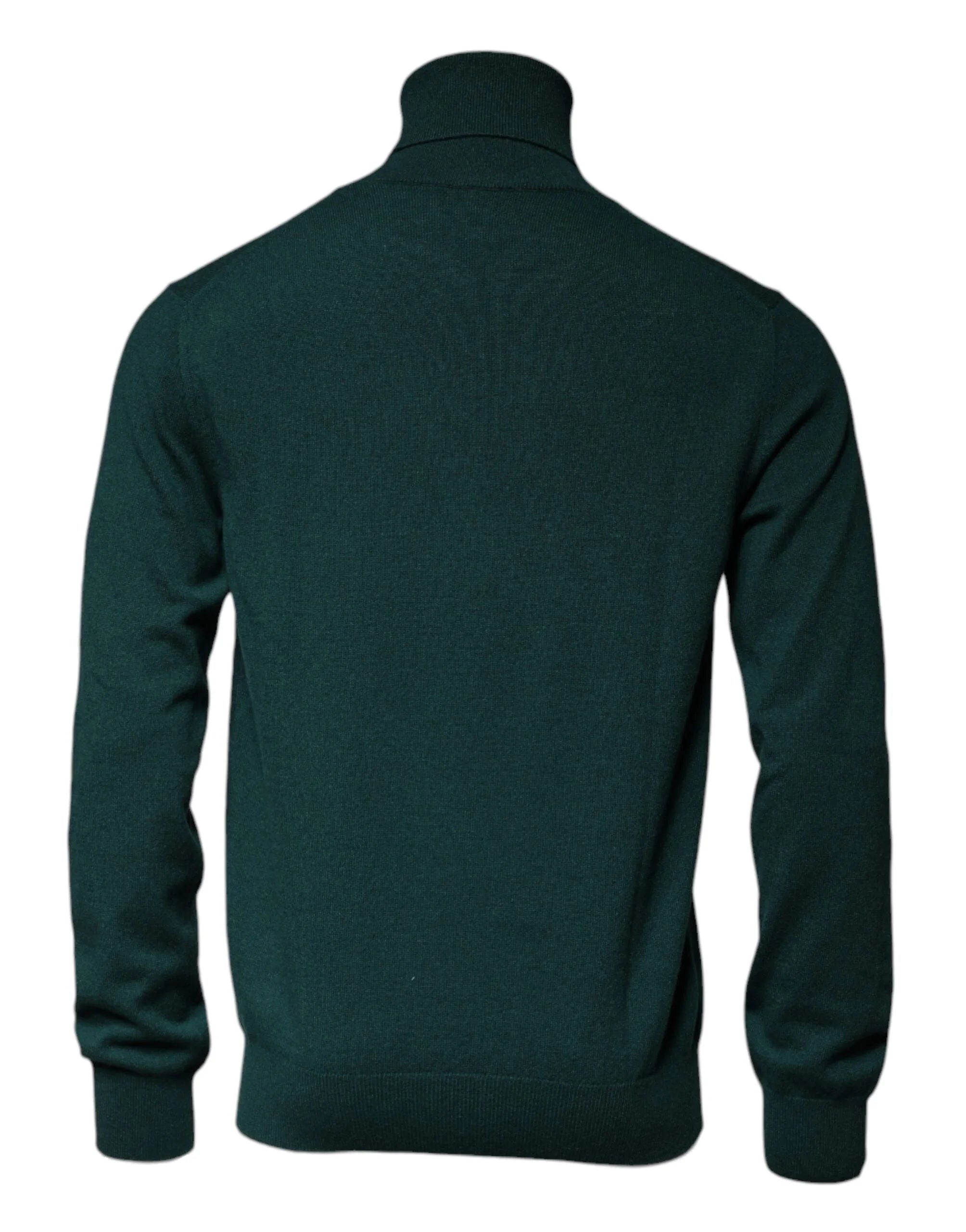 Dolce & Gabbana Green Cashmere Turtleneck Men Pullover Sweater - IT50 | L - Sweaters