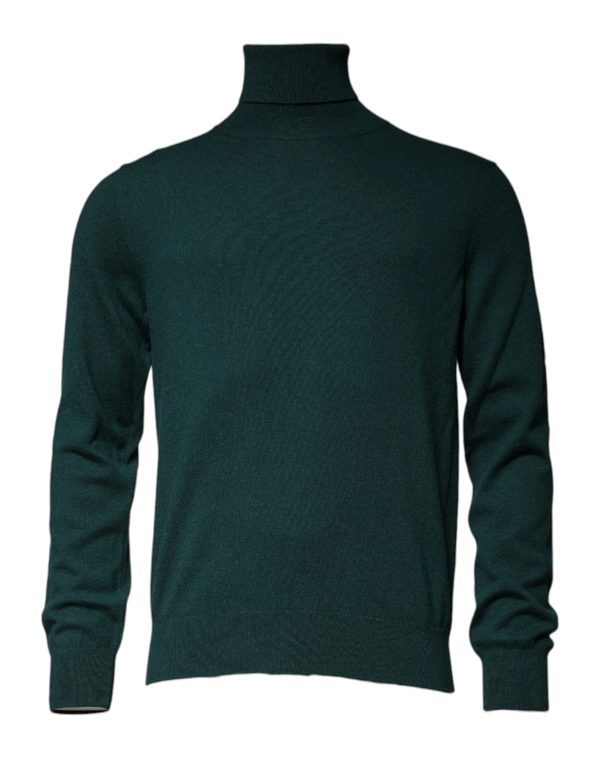 Dolce & Gabbana Green Cashmere Turtleneck Men Pullover Sweater - IT50 | L - Sweaters