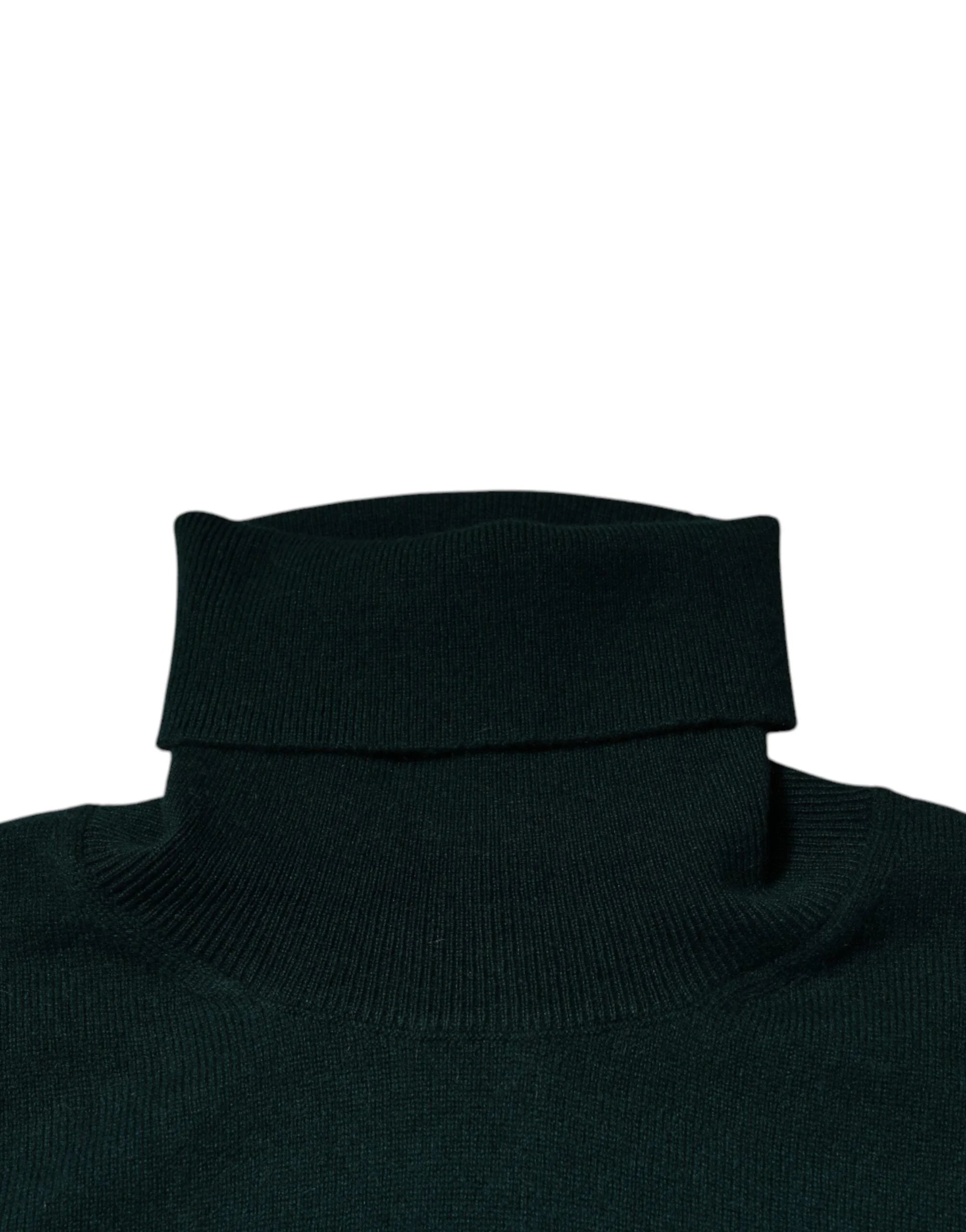 Dolce & Gabbana Green Cashmere Turtleneck Men Pullover Sweater - IT50 | L - Sweaters