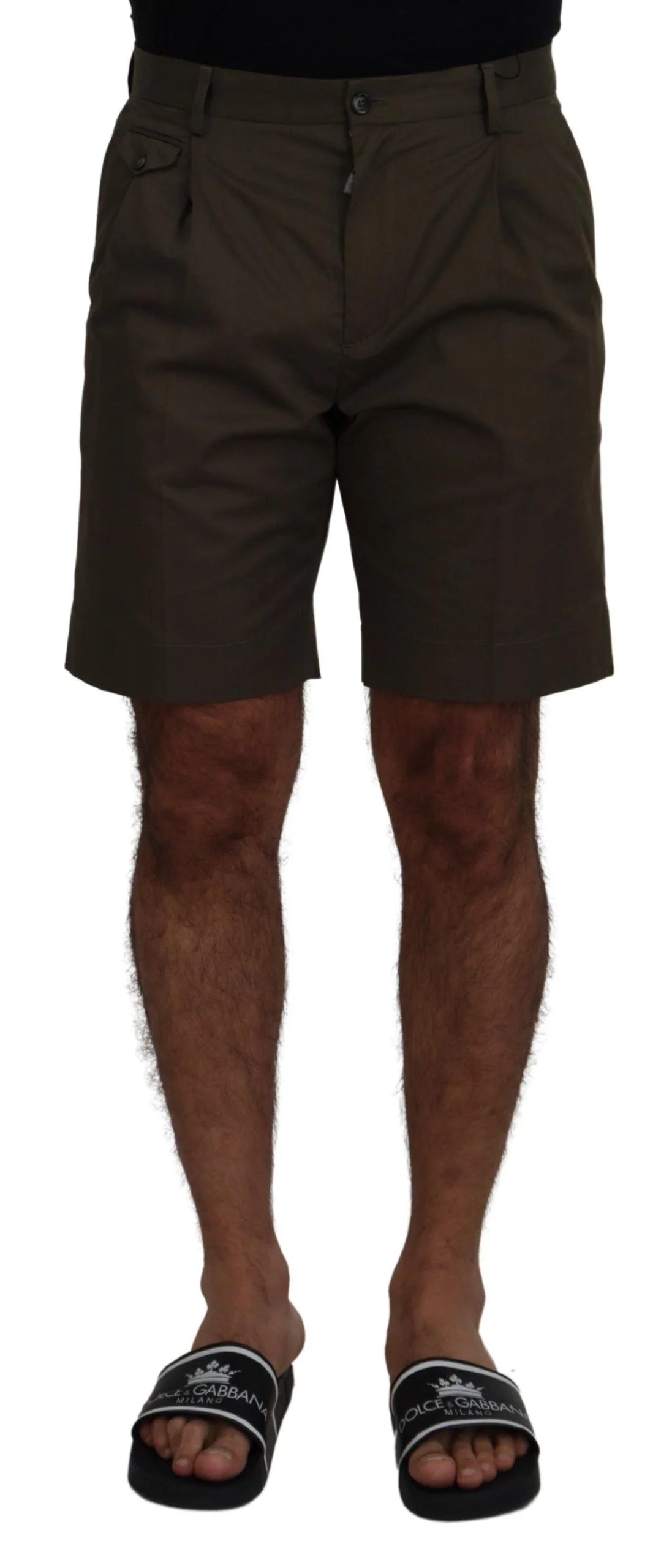 Dolce & Gabbana Green Chinos Cotton Casual Shorts - IT44 | XS - Chino Shorts