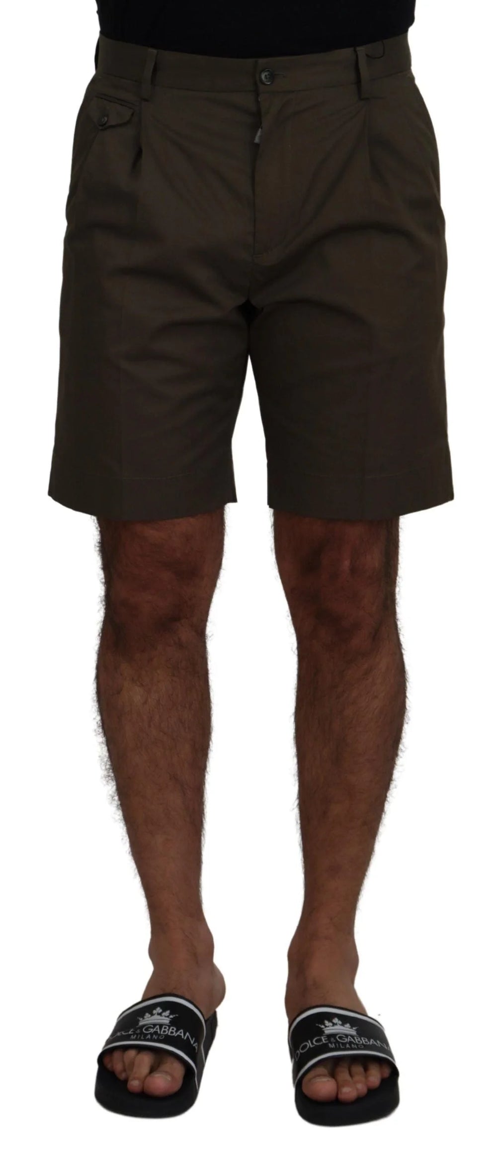 Dolce & Gabbana Green Chinos Cotton Casual Shorts - IT44 | XS - Chino Shorts