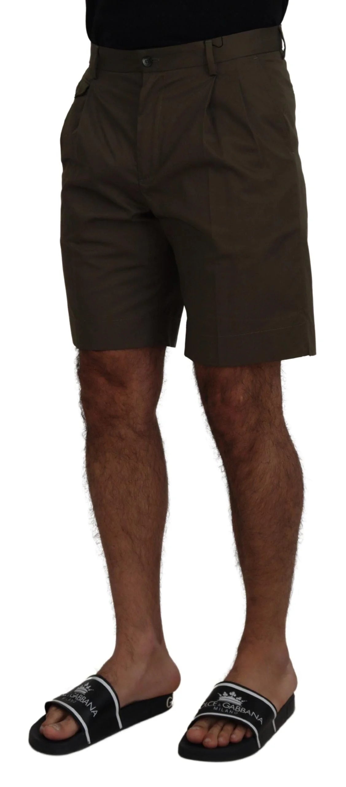 Dolce & Gabbana Green Chinos Cotton Casual Shorts - IT44 | XS - Chino Shorts