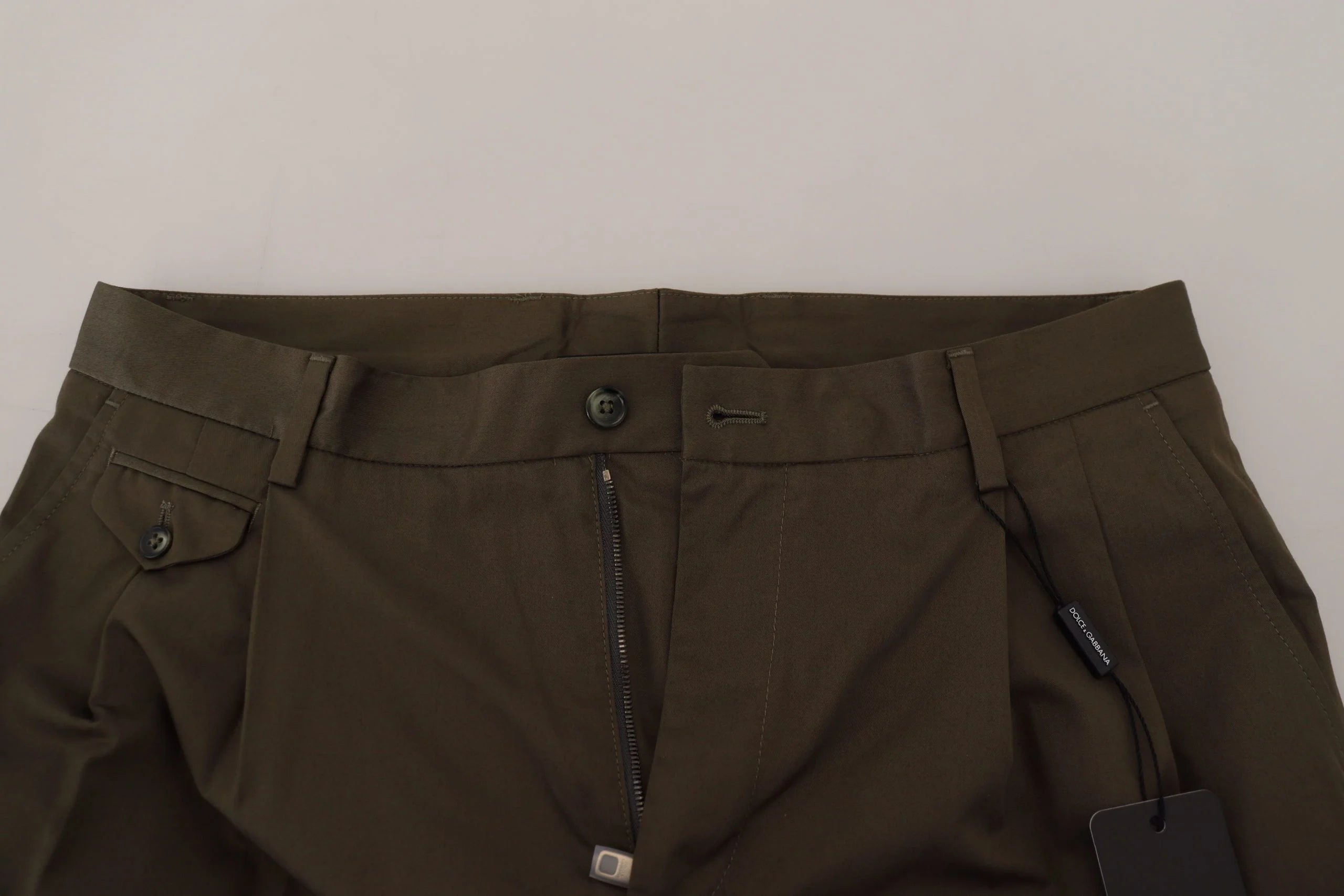 Dolce & Gabbana Green Chinos Cotton Casual Shorts - IT44 | XS - Chino Shorts