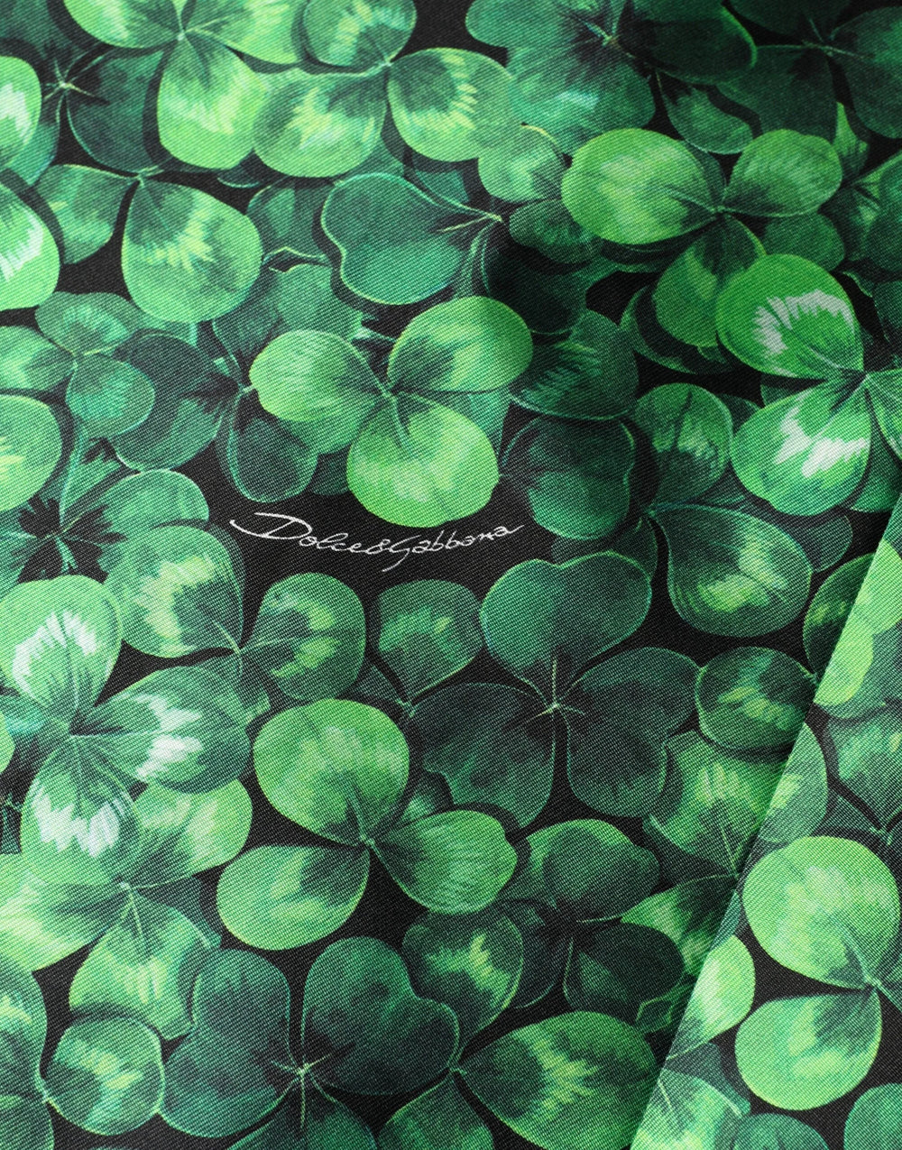 Dolce & Gabbana Green Clover Print Sleeveless A-Line Dress - IT44 | L