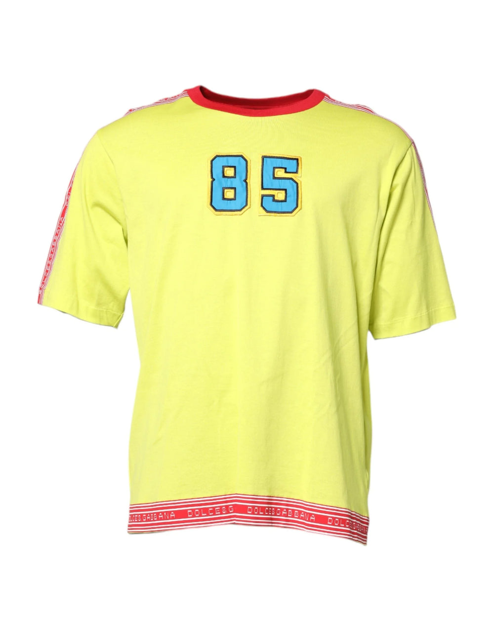Dolce & Gabbana Green Cotton 85 Patch Crew Neck T-shirt - IT52 | XL - T-Shirts