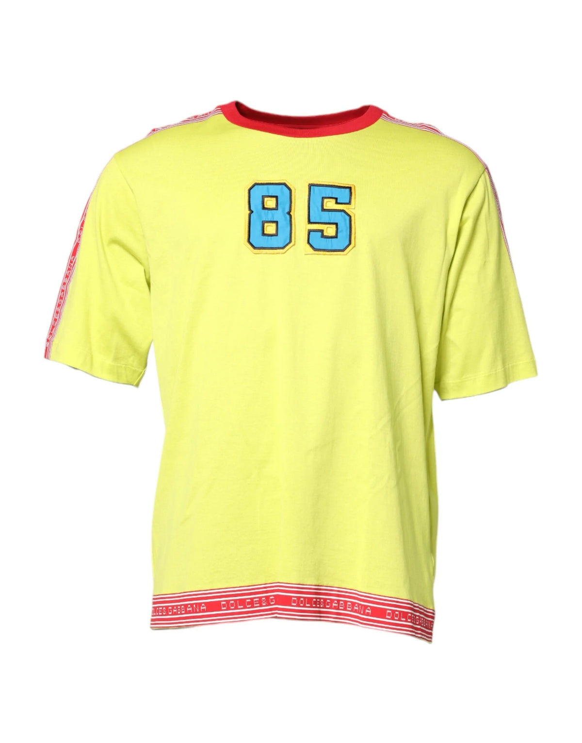 Dolce & Gabbana Green Cotton 85 Patch Crew Neck T-shirt - IT52 | XL - T-Shirts