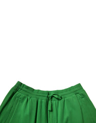 Dolce & Gabbana Green Cotton Blend Men Bermuda Shorts - IT60 | 3XL - Bermudas