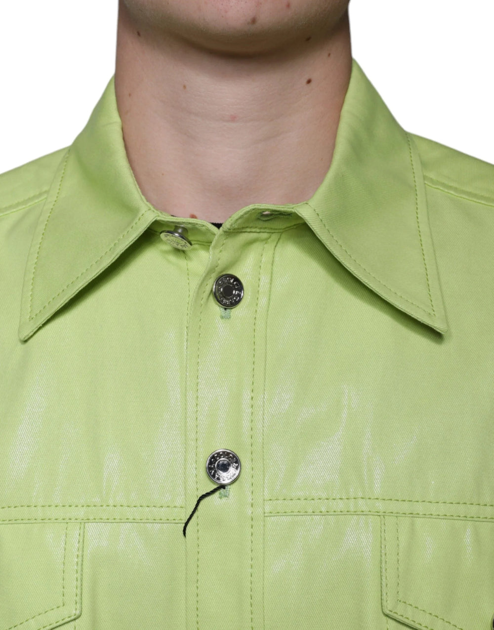 Dolce & Gabbana Green Cotton Collared Men Button Down Shirt - Shirts