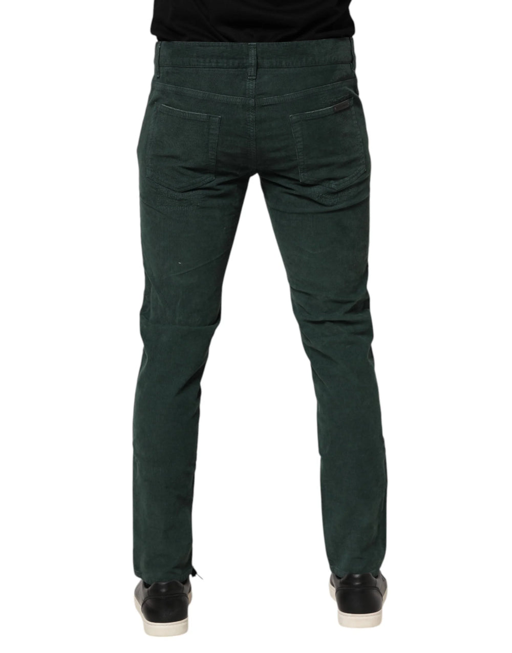 Dolce & Gabbana Green Cotton Corduroy Skinny Pants - IT50 | L - Trousers