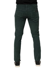 Dolce & Gabbana Green Cotton Corduroy Skinny Pants - IT50 | L - Trousers