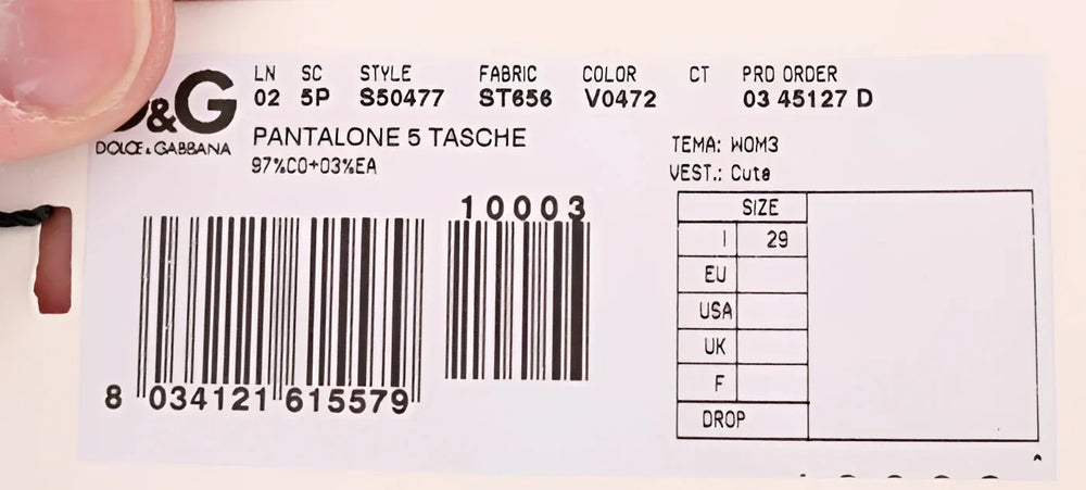 Dolce & Gabbana Green Cotton Corduroys Jeans - W24 - Jeans