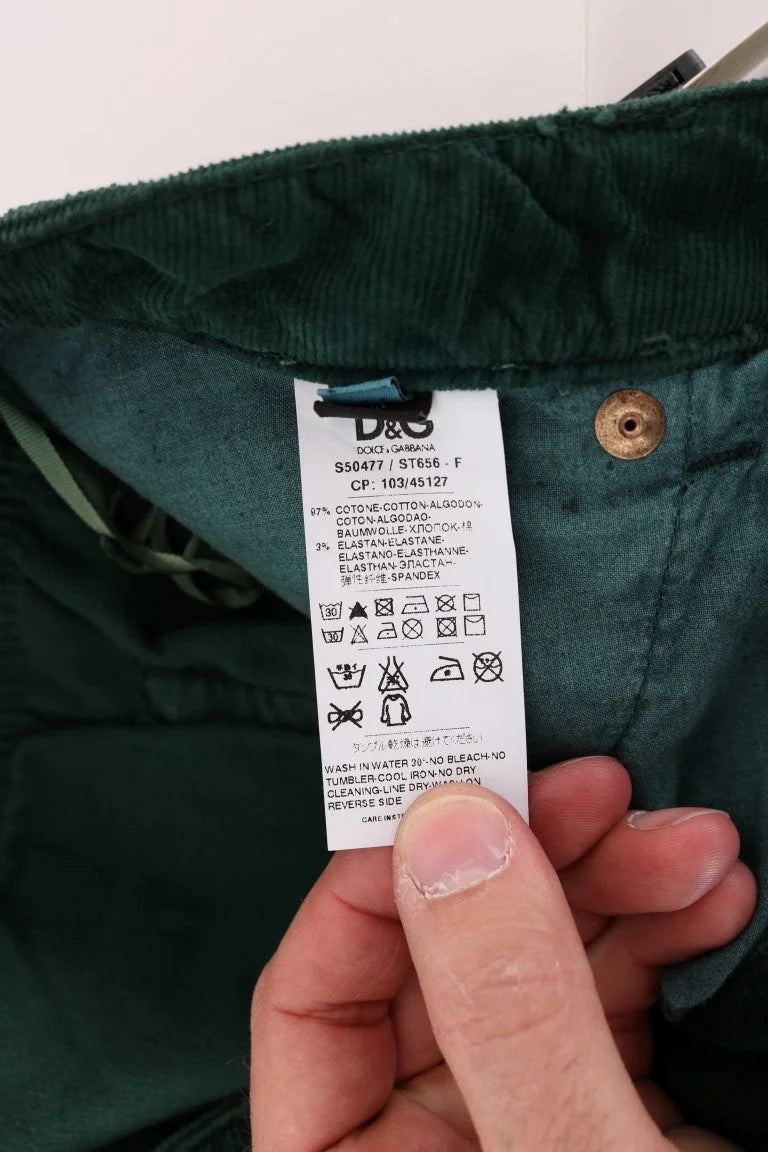 Dolce & Gabbana Green Cotton Corduroys Jeans - W24 - Jeans