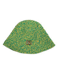 Dolce & Gabbana Green Cotton Crochet DG Logo Bucket Hat - 58 cm|M