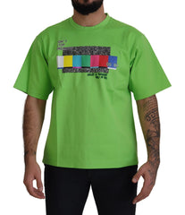 Dolce & Gabbana Green Cotton DG CHANNEL Top T-shirt - IT48 | M - T-Shirts