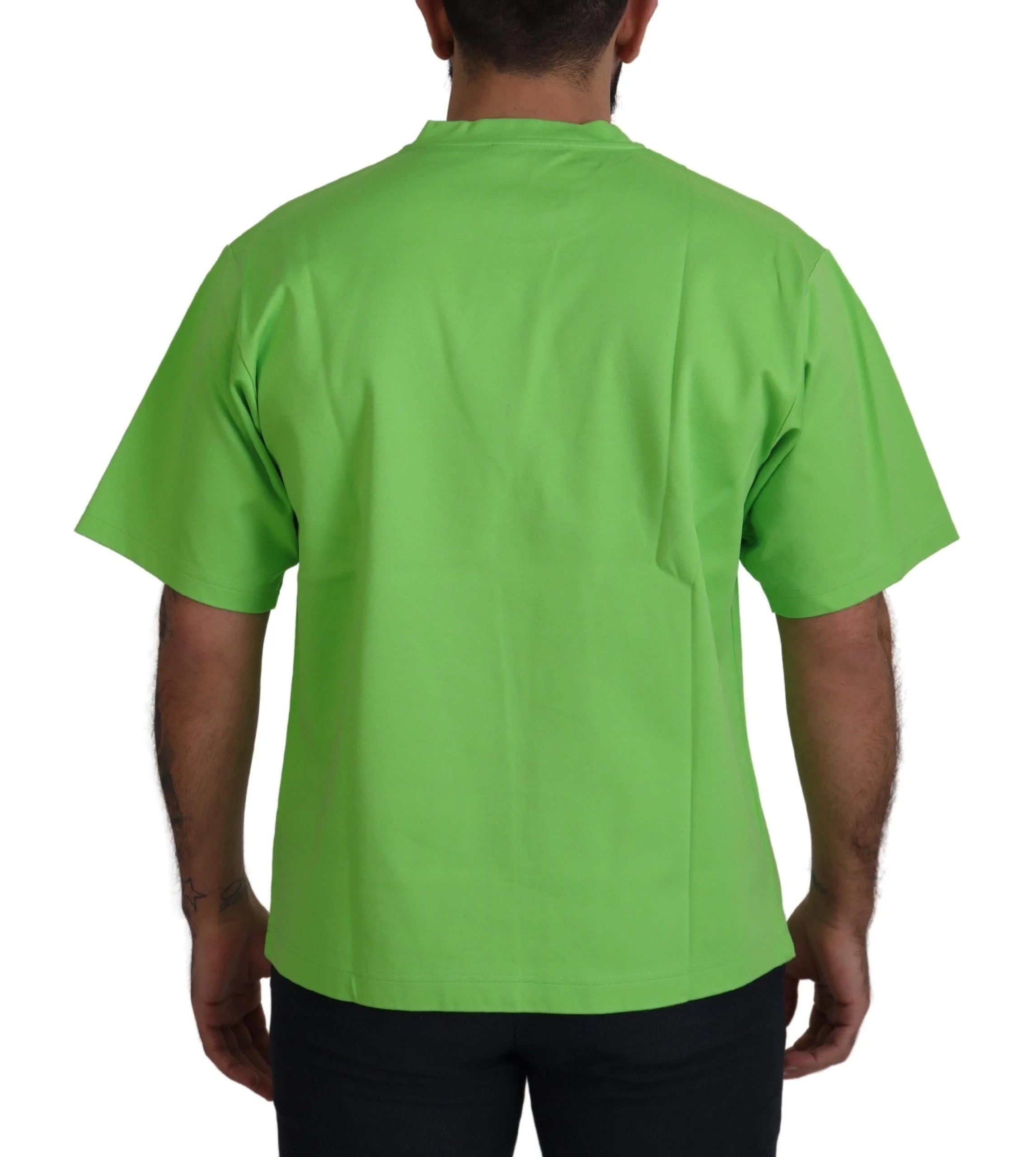 Dolce & Gabbana Green Cotton DG CHANNEL Top T-shirt - IT48 | M - T-Shirts