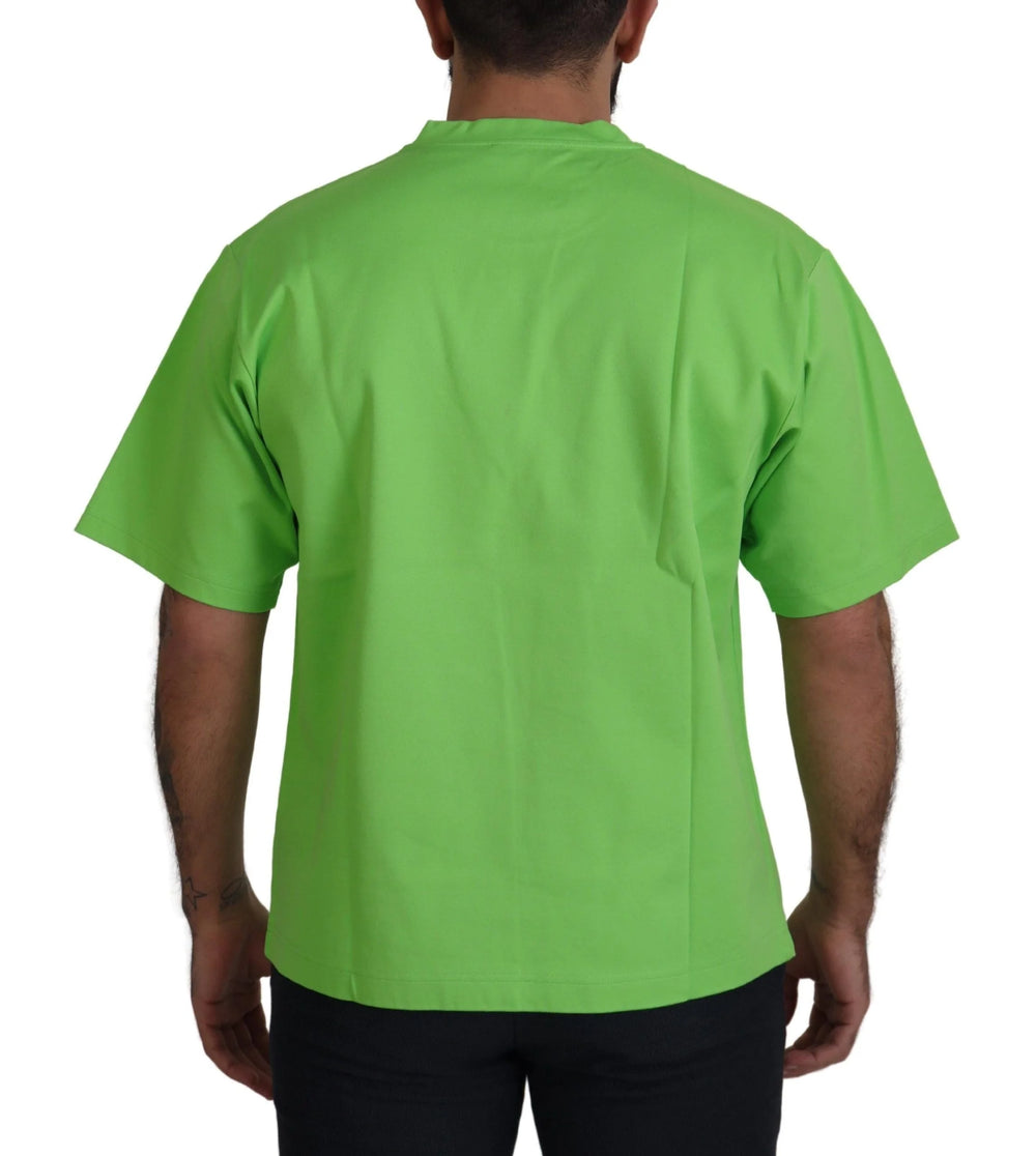 Dolce & Gabbana Green Cotton DG CHANNEL Top T-shirt - IT48 | M - T-Shirts