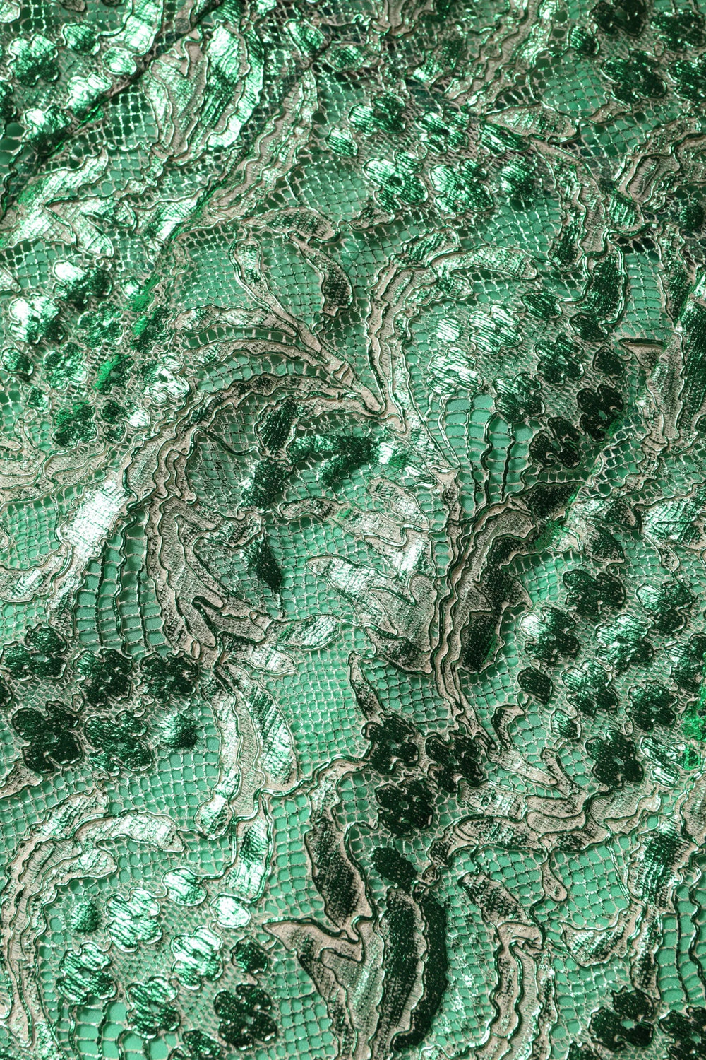 Dolce & Gabbana Green Cotton Floral Lace Sheath Midi Dress - IT42|M