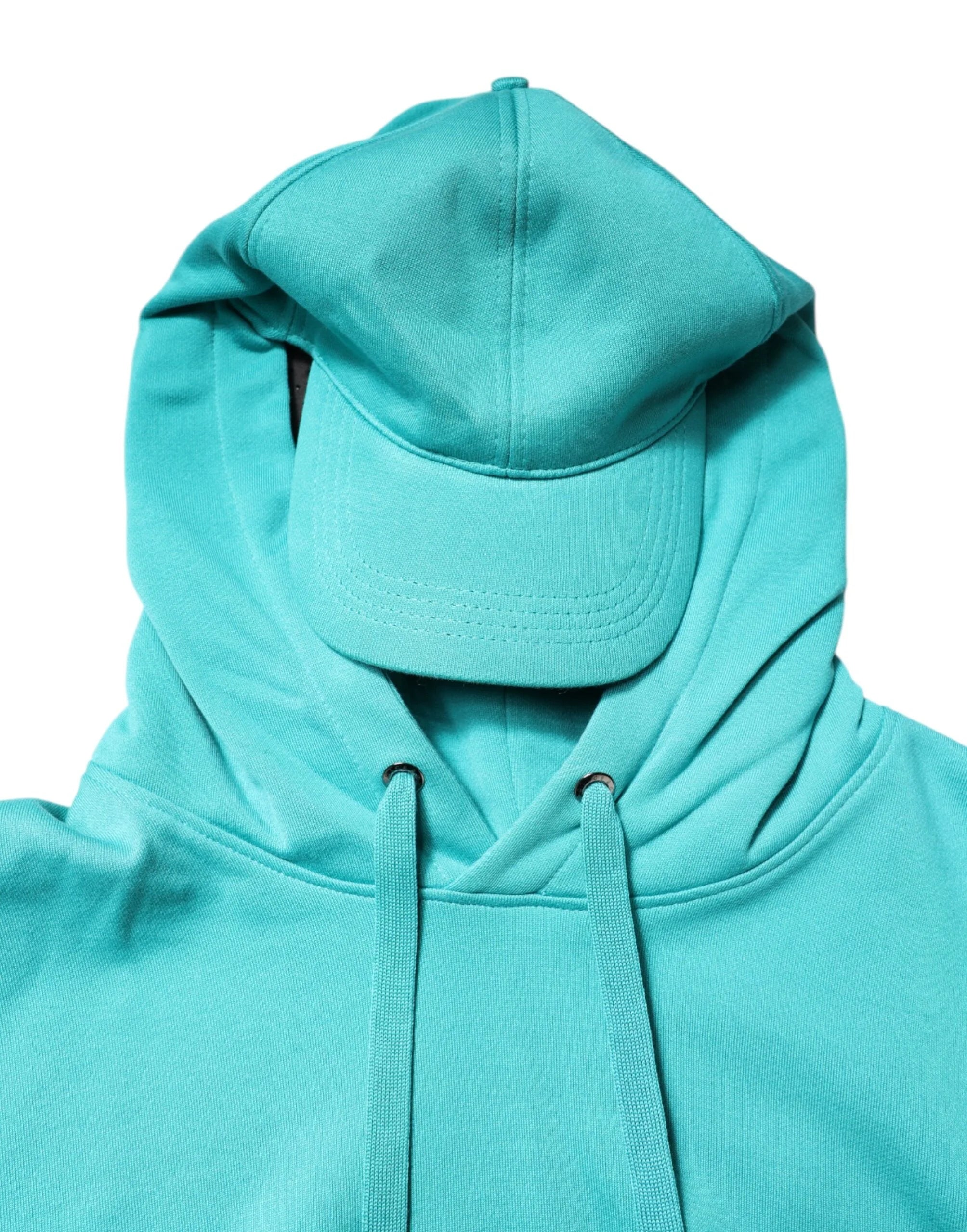 Dolce & Gabbana Green Cotton Hooded Men Sportswear Vest Sweater - Hoodies