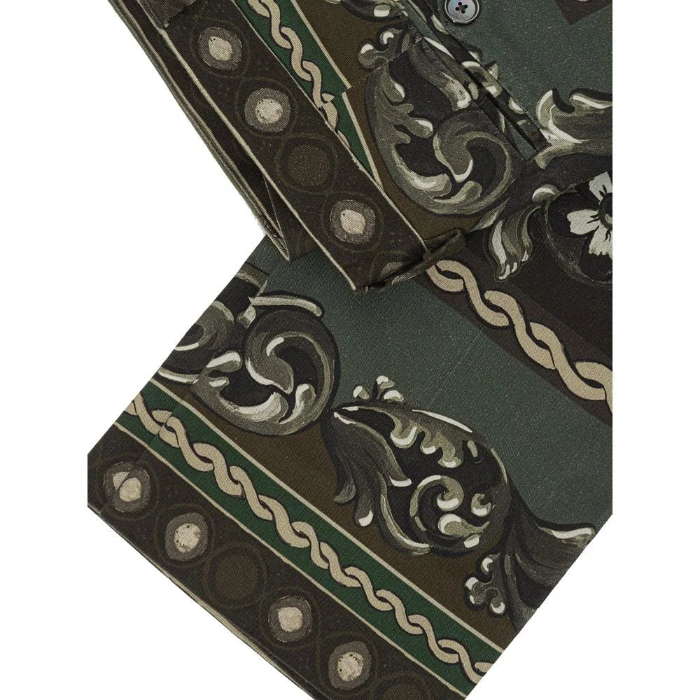 Dolce & Gabbana Green Cotton Pant - IT44|L - Trousers